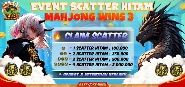 Scatter Hitam: Mahjong Wins 3 – Game Slot Terbaru di Autospin88